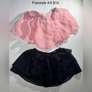 Pink and Black Sheer Ballet Skirts